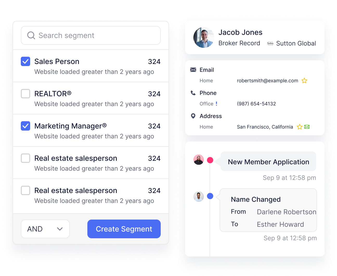 Access member profiles, track engagement all in one place.